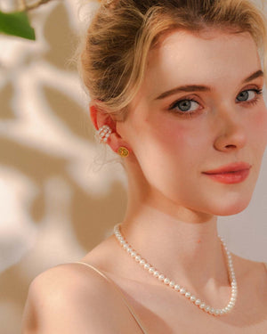 Austrian Crystal Stud Earrings earrings Vinty Jewelry
