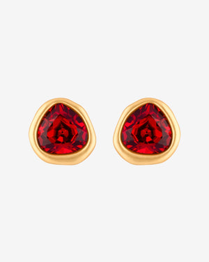 Austrian Crystal Stud Earrings earrings Vinty Jewelry FireBrick