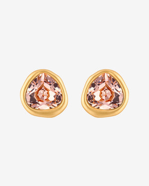 Austrian Crystal Stud Earrings earrings Vinty Jewelry PeachPuff