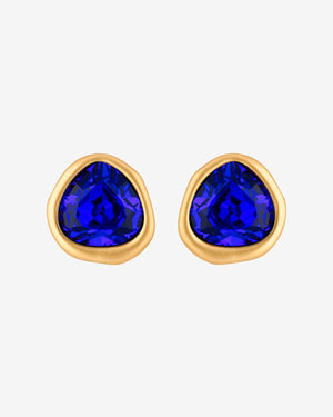 Austrian Crystal Stud Earrings earrings Vinty Jewelry Royal Blue