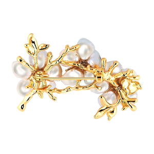 Freshwater Pearl Flower Brooch BROOCH VINTY