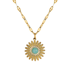 Sunflower Pendant Necklace necklace Vinty Jewelry