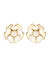 White Enamel Flower Earrings earrings Vinty Jewelry 