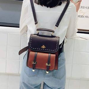 Bumblebee Leather Backpack bag Vinty Jewelry