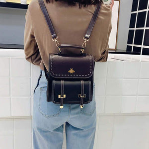 Bumblebee Leather Backpack bag Vinty Jewelry