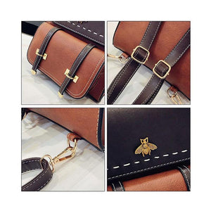 Bumblebee Leather Backpack bag Vinty Jewelry