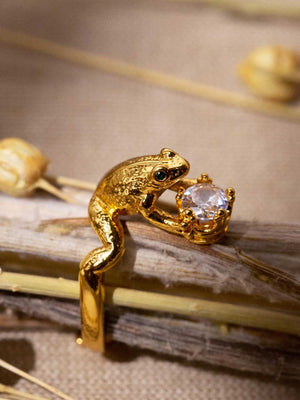 Charming Frog Ring Vinty Jewelry
