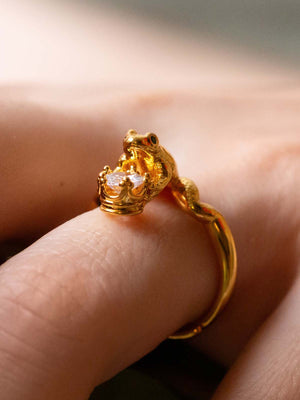 Charming Frog Ring Vinty Jewelry