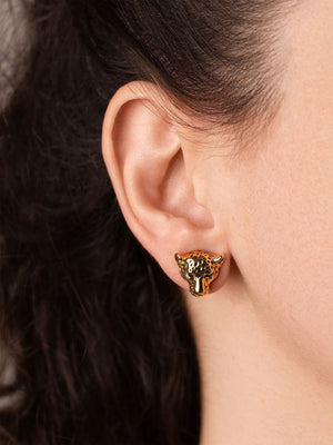 Cheetah Stud Earrings earrings Vinty Jewelry 