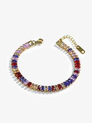 Colorful Cubic Zirconia Tennis Bracelet bracelet Vinty Jewelry Colorful 
