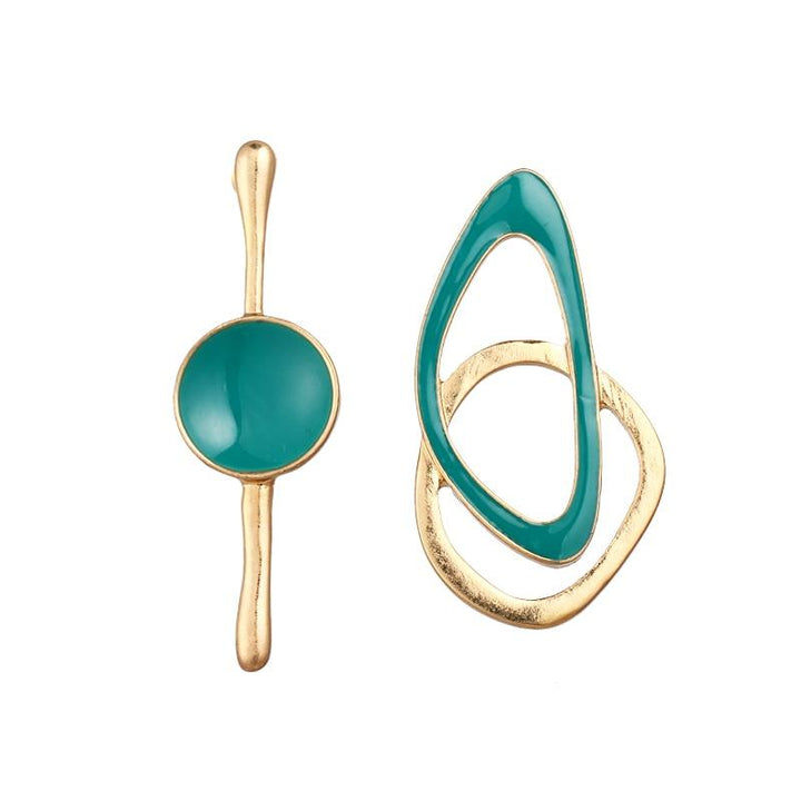 Mismatched Abstract Drop Earrings
