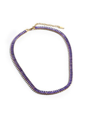 Sparkly Tennis Necklace necklace Vinty Jewelry Purple