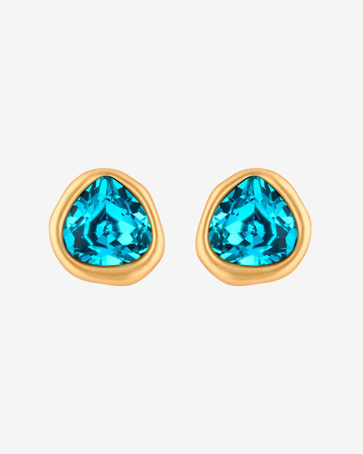 Austrian Crystal Stud Earrings earrings Vinty Jewelry DeepSkyBlue 