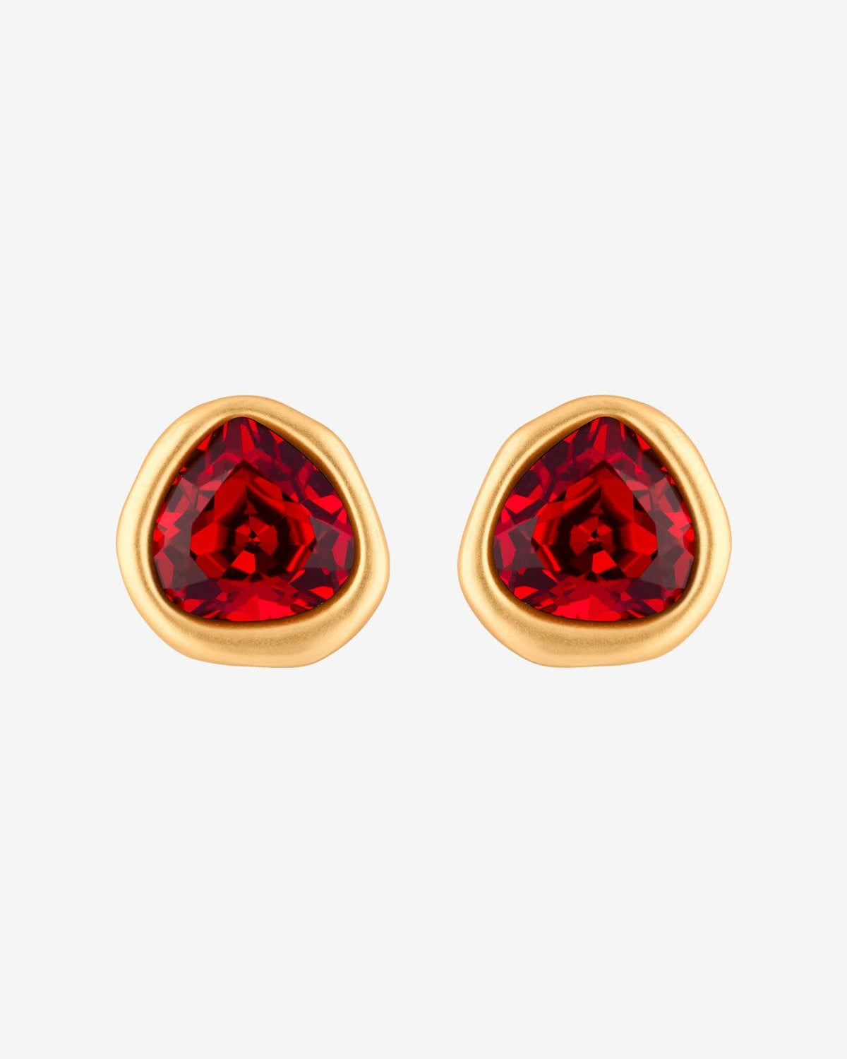 Austrian Crystal Stud Earrings earrings Vinty Jewelry FireBrick 
