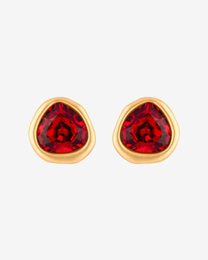 Austrian Crystal Stud Earrings earrings Vinty Jewelry FireBrick 