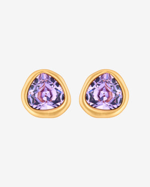 Austrian Crystal Stud Earrings earrings Vinty Jewelry MediumPurple 