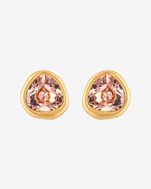 Austrian Crystal Stud Earrings earrings Vinty Jewelry PeachPuff 