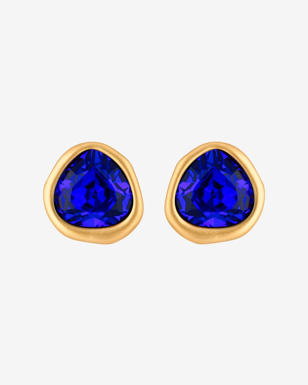 Austrian Crystal Stud Earrings earrings Vinty Jewelry Royal Blue 
