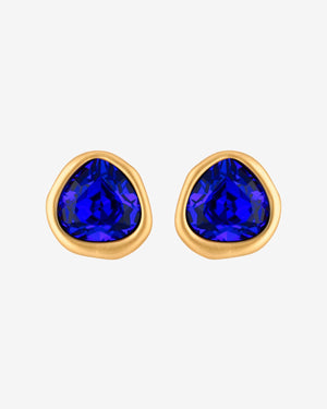 Austrian Crystal Stud Earrings earrings Vinty Jewelry Royal Blue 