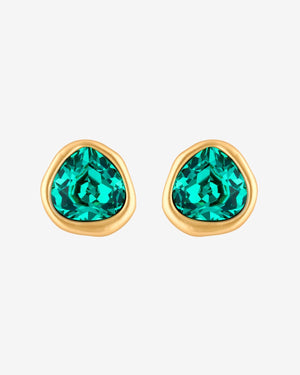 Austrian Crystal Stud Earrings earrings Vinty Jewelry SeaGreen 