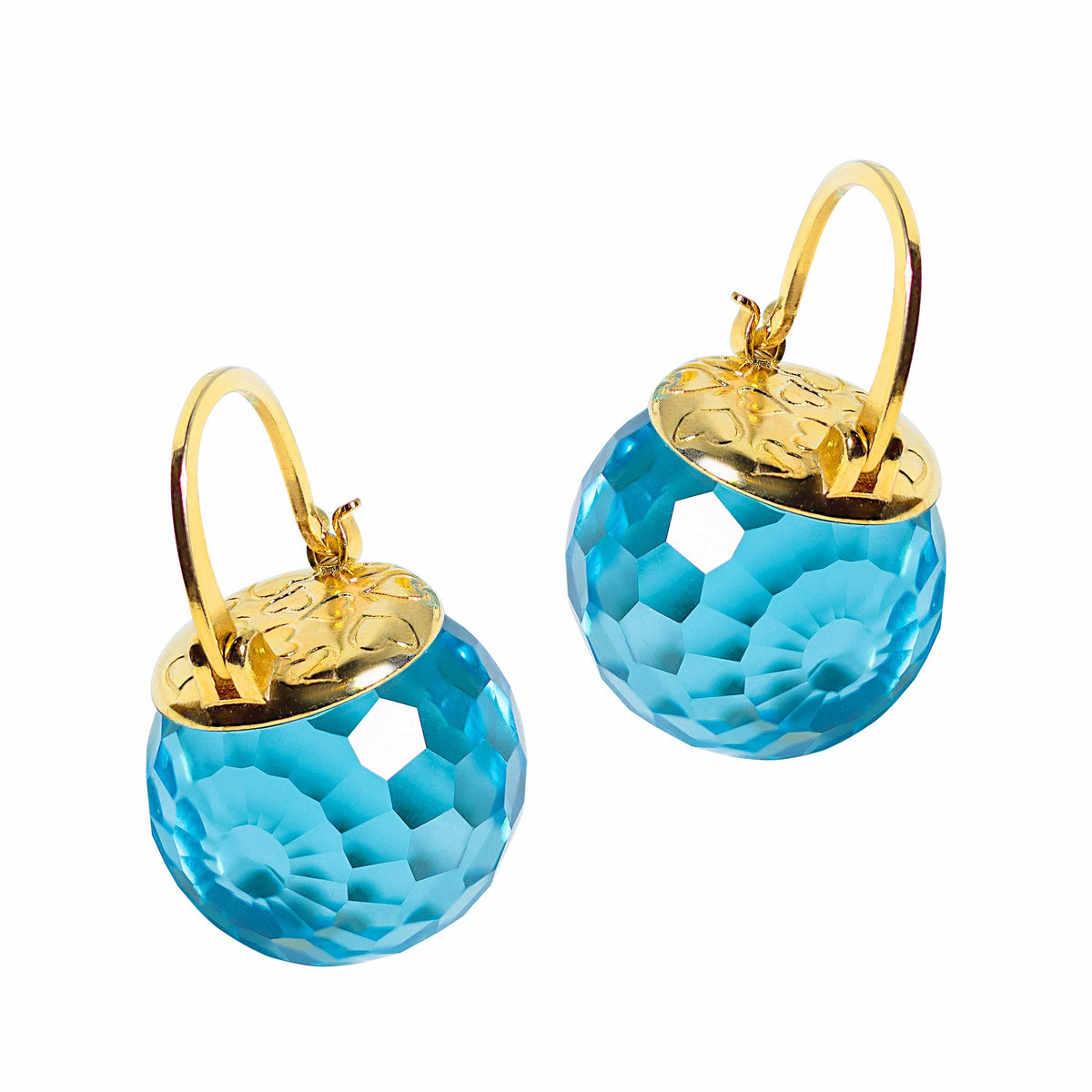 Elegant Austrian Crystal Earrings Earrings Vinty Jewelry Aquamarine 