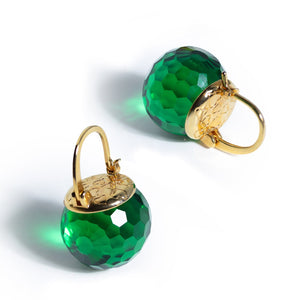 Elegant Austrian Crystal Earrings Earrings Vinty Jewelry Emerald Green 