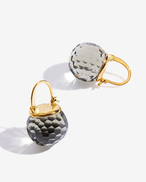 Elegant Austrian Crystal Earrings earrings Vinty Jewelry Gray 