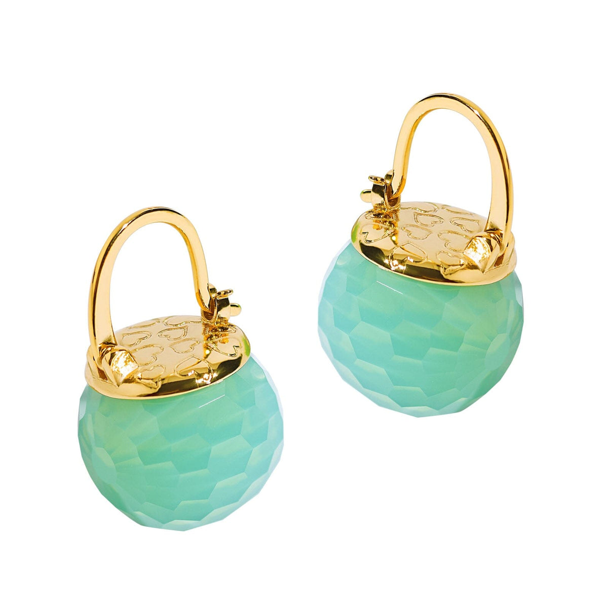 Elegant Austrian Crystal Earrings Earrings Vinty Jewelry Green Opal 