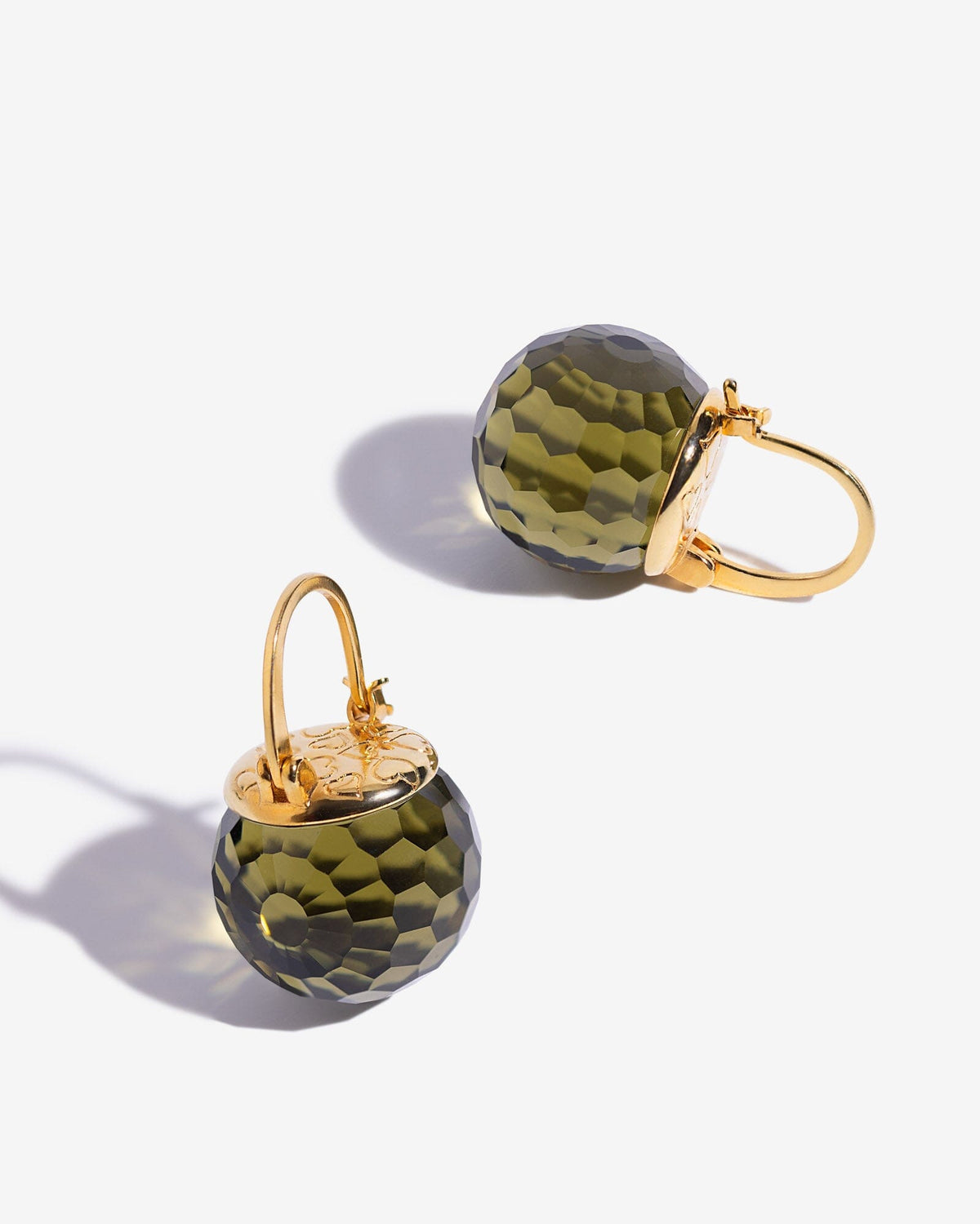 Elegant Austrian Crystal Earrings Earrings Vinty Jewelry Olive Green 