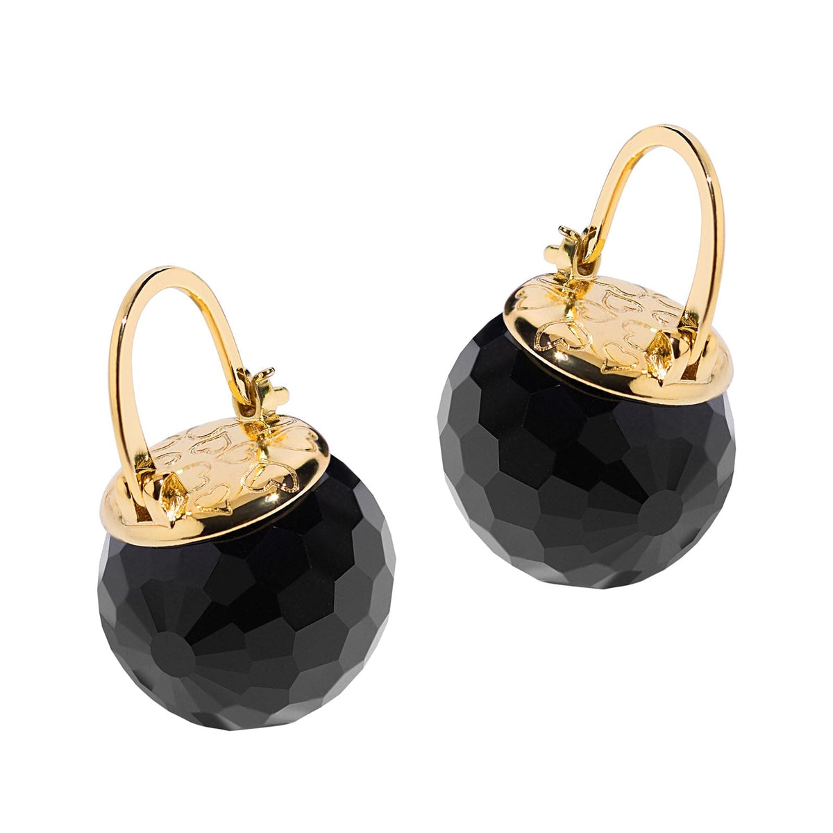 Elegant Austrian Crystal Earrings Earrings Vinty Jewelry Onyx 