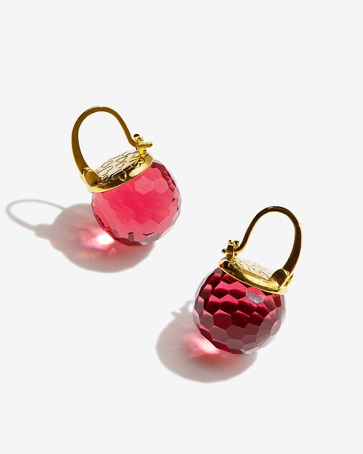 Elegant Austrian Crystal Earrings Earrings Vinty Jewelry Red 