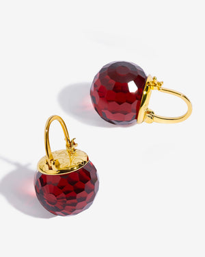 Elegant Austrian Crystal Earrings Earrings Vinty Jewelry Red 