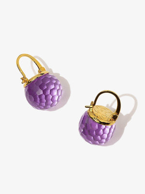Elegant Austrian Crystal Earrings earrings Vinty Jewelry Violet 