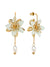 Flower Earrings With Pearls earrings Vinty Jewelry 
