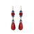 Art Deco Style Earrings With Red Stones earrings Vinty Jewelry 