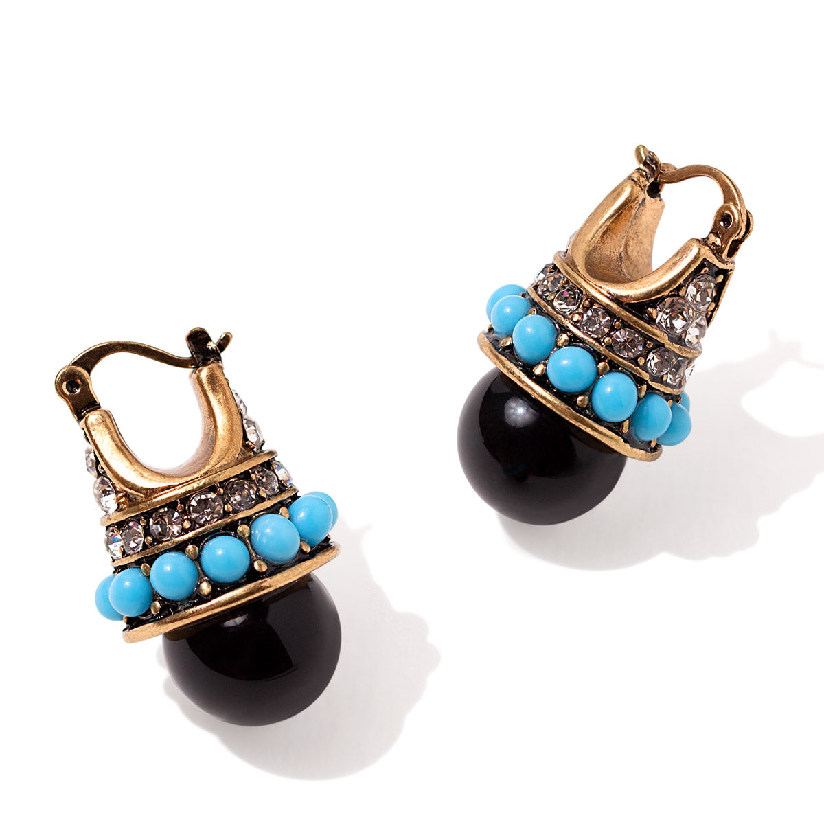 Buy the Carved Black Onyx, Oval Rainbow Moonstone, and Diamond Earrings at  our Online Store – Diana Vincent Jewelry Designs