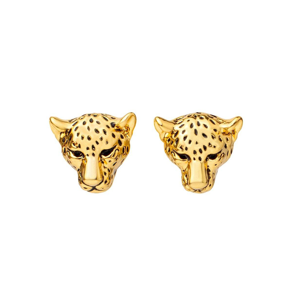 Cheetah print stud on sale earrings