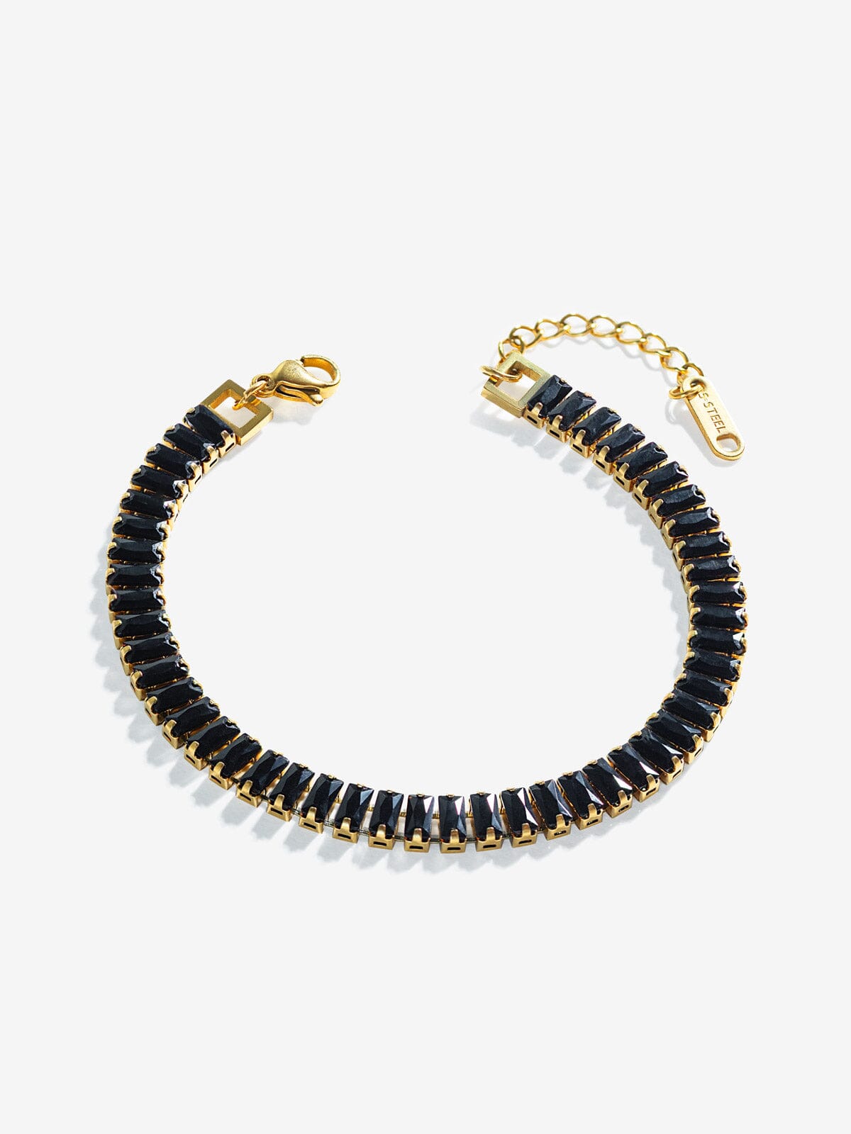 Colorful Cubic Zirconia Tennis Bracelet bracelet Vinty Jewelry Black 