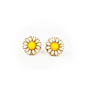 Cute Daisy Flowers Stud Earrings earrings vintyjewelry 