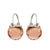 Elegant Austrian Crystal Ball Earrings in Platinum Plating earrings Vinty Jewelry Morganite Pink 