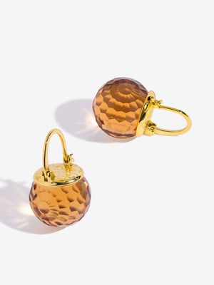 Elegant Austrian Crystal Earrings earrings Vinty Jewelry Chocolate 