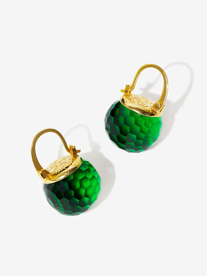 Elegant Austrian Crystal Earrings earrings Vinty Jewelry Emerald Green 