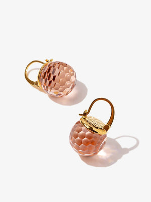 Elegant Austrian Crystal Earrings earrings Vinty Jewelry Morganite 