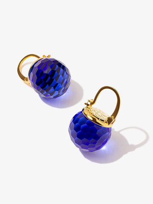 Elegant Austrian Crystal Earrings earrings Vinty Jewelry Royal Blue 