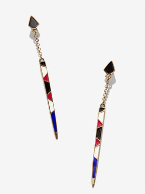 Enamel Art Deco Dangle Earrings Vinty Jewelry