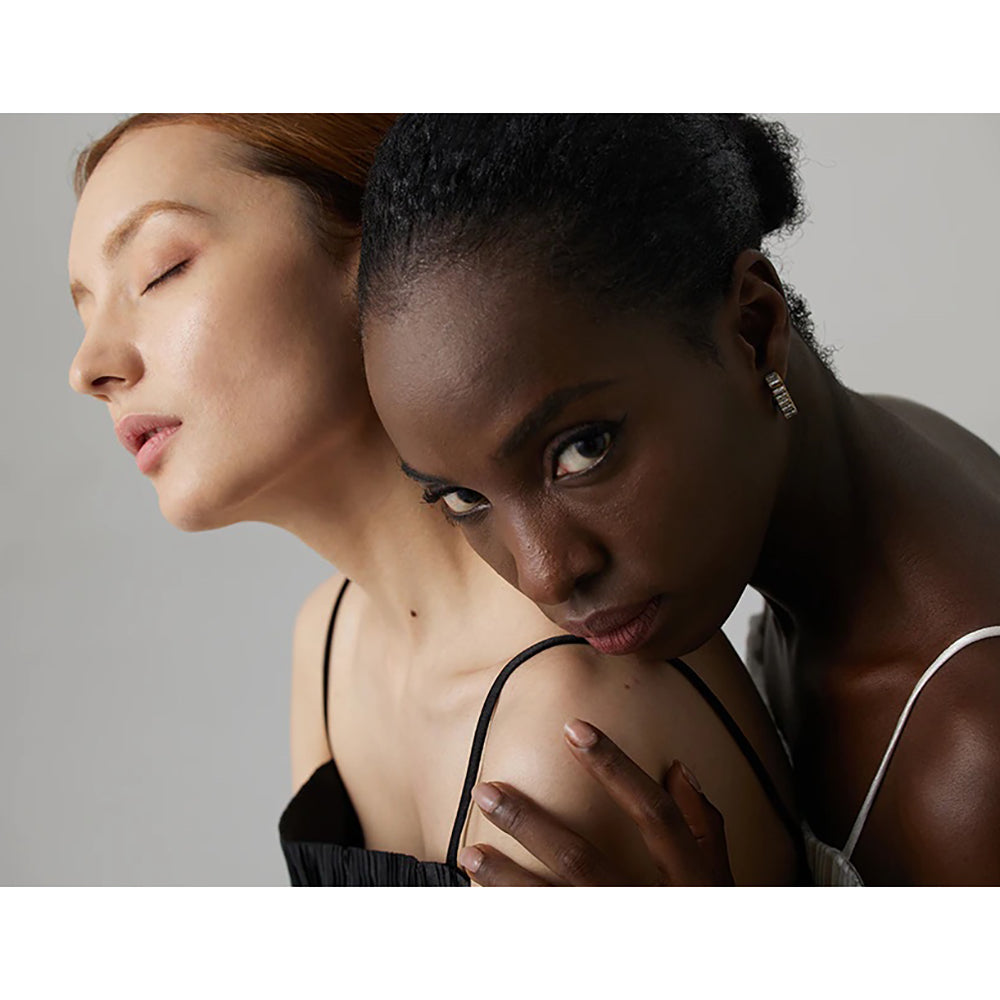 Gold Geometric CZ Stones Earrings earrings Vinty Jewelry 