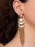 Mother of Pearl Shell Crescent Moon Earrings With Chain Tassel Vinty Jewelry