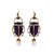 MOTHIES Skull Earrings With Purple Scarabs earrings Vinty Jewelry 