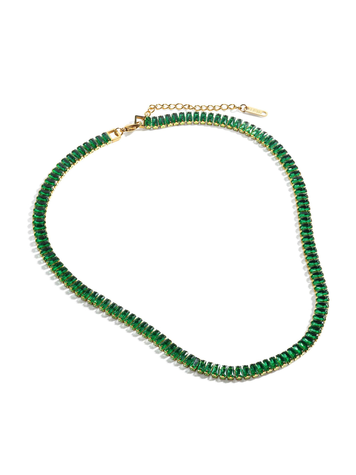 Sparkly Tennis Necklace necklace Vinty Jewelry Green 