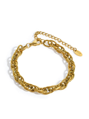 Textured Link Chain Bracelet bracelet Vinty Jewelry 